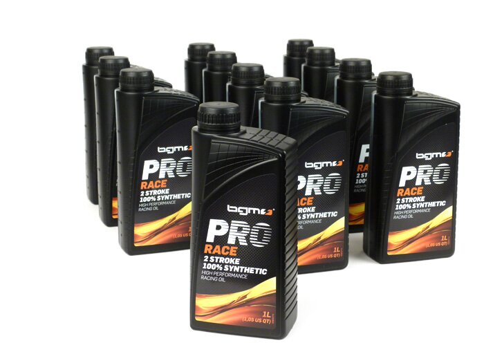 Alyva -BGM PRO RACE- 2-taktis, visiškai sintetinis - 12x 1000ml - pigus paketas
