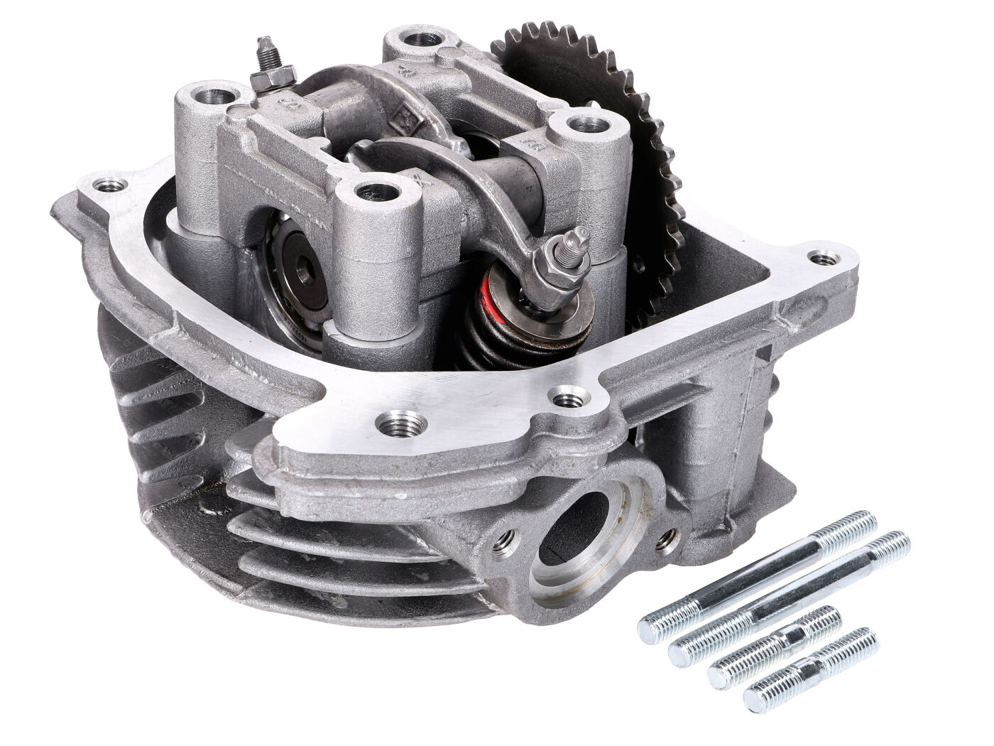 cilindro galvutė su SLS įsk. Paskirstymo velenėlis (camshaft) ir svirtis skirta GY6 4 taktų tipui Euro4