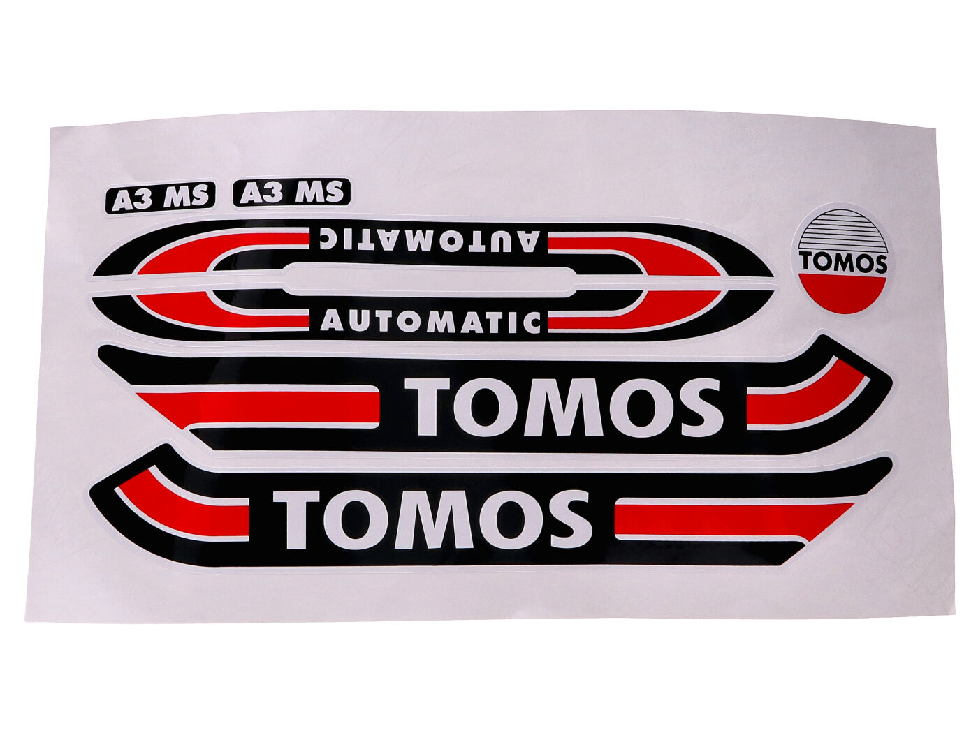 Lipdukų komplektas juodas/raudonas/baltas 080010 skirtas Tomos