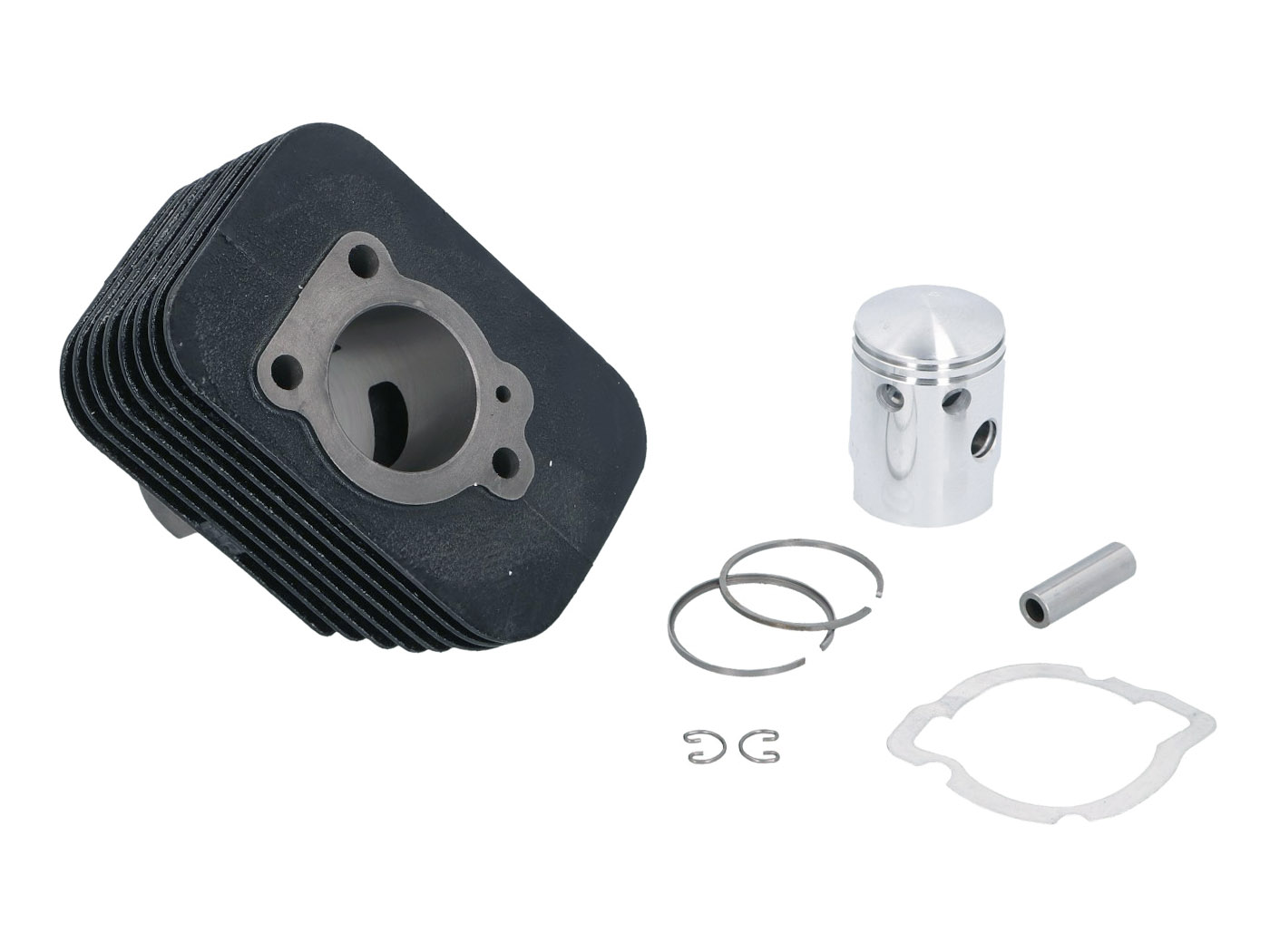 Cilindro komplektas DR 50cc 38,4mm, 10mm Stūmoklio pirštas Piaggio Boss, Bravo, Ciao, Grillo, Si