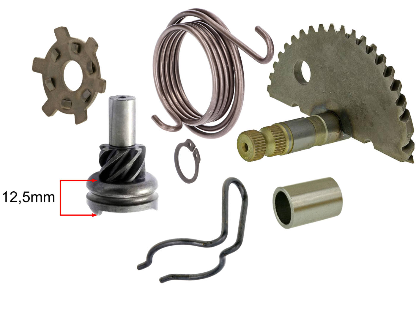 kickstart remonto komplektas 12,5 mm, skirtas Peugeot 50cc Vertical