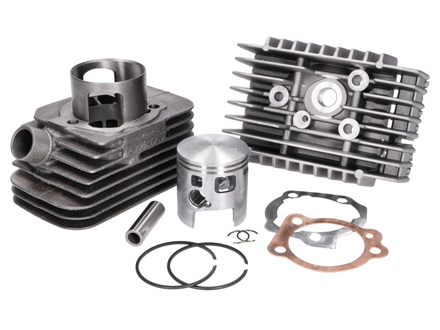 Cilindro komplektas Malossi racing 73cc 46,5mm 12mm Stūmoklio pirštas Piaggio Bravo, Boxer, Superbravo, Boss, Grillo, SI