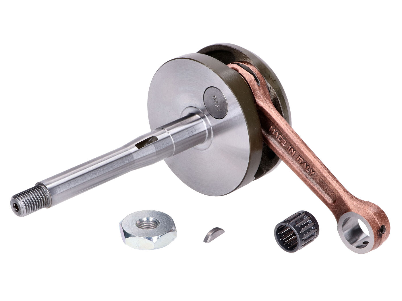 Alkūninis velenas Malossi RHQ 12mm Stūmoklio pirštas 43mm eiga Piaggio, Vespa mopedams