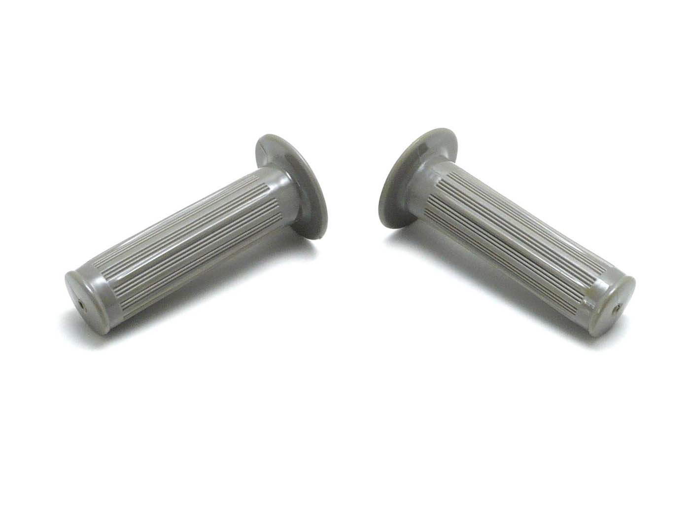 Pilkos spalvos plastikinių rankenų komplektas, skirtas Zündapp M 50, 25 Bergsteiger, Kreidler Flory MF, Hercules M, 220, 221, 222, P 1, MP 2, 4, Prima Mofa, Moped