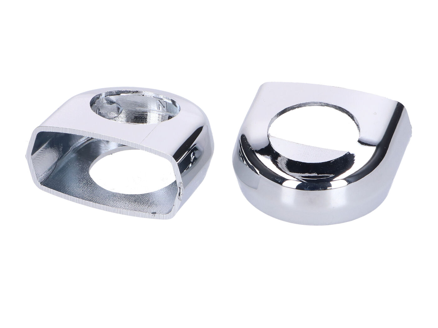 Chromuotas vairo tvirtinimo dangtelis 2 dalys Kreidler, Florett, RMC, RS, TM, LF, LH