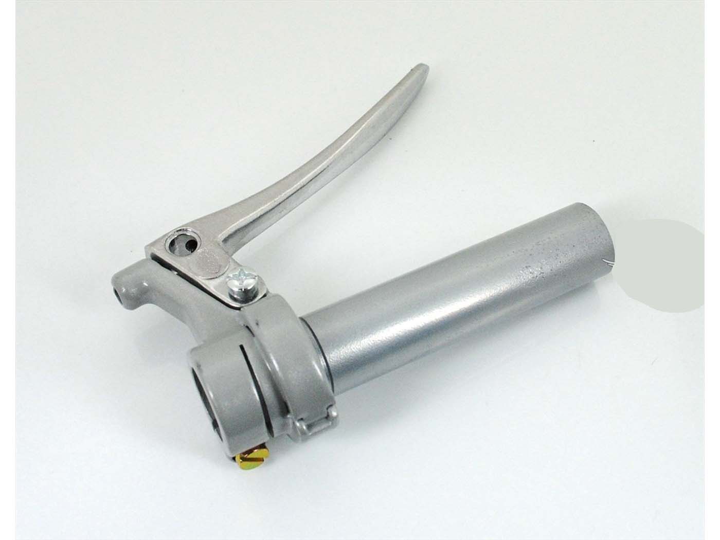 Droselio rankena metalinė sidabrinė 22mm 100mm, skirta Zündapp, Kreidler, Hercules, Puch, KTM, DKW, Miele, Rixe, NSU, Gritzner, Bauer mopedui, mopedui