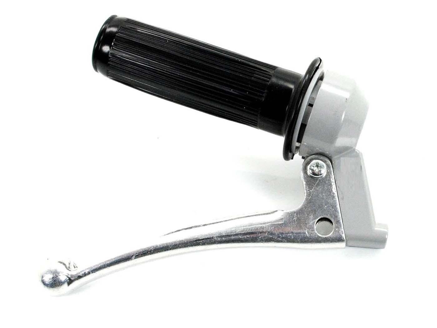 Droselio rankenos tvirtinimas 22 mm juodo aliuminio 105 mm, skirtas Zündapp, Kreidler, Hercules, Puch, DKW, KTM mopedams, mopedams, mokick
