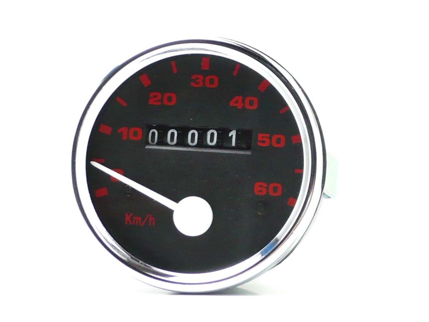 Spidometro VDO 60mm skersmens 3mm veleno laikiklis Piaggio mopedui, mopedui