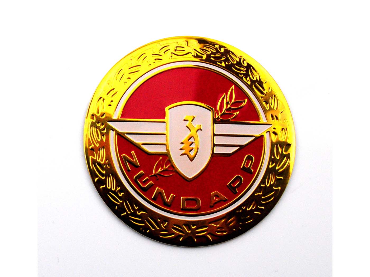 Cisternos emblema raudona skersmuo apytiksl. 64mm M 25 50 Bergsteiger, R motoroleris, GTS 50, C Sport, Super, KS 80, 100, ZD, ZL, ZX, ZS, ZE, ZR, A, X, ZB, ZA, mopedas, mokick