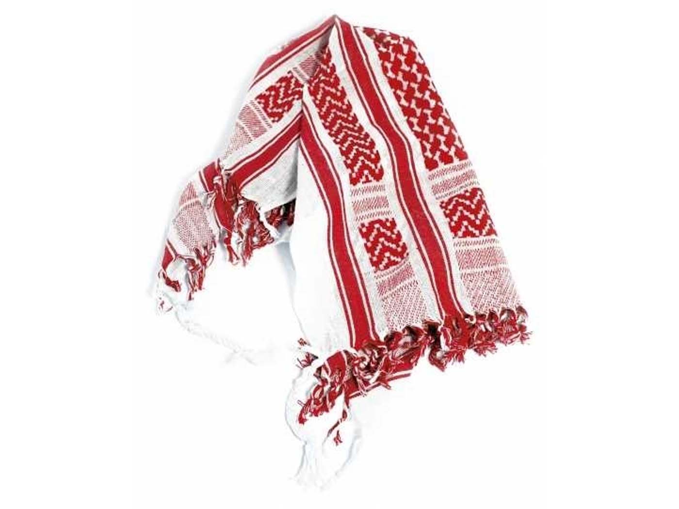 Medvilninis šalikas 50cm x 60cm balta/raudona 40 gramų mopedui mokick