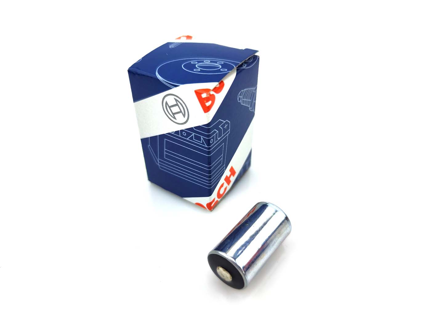Kondensatoriaus litavimo jungtis 18mm x 34mm Bosch, ZD, CS, CX, Hai, GTS, C, Hercules MK, K, Kreidler Florett, Puch Monza, Mofa, Mokick, KKR, Moped