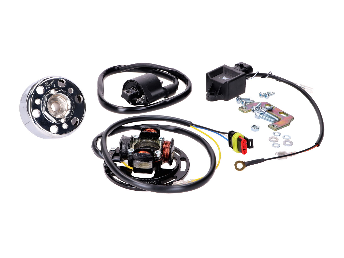 Uždegimas 60W 12V 71mm 310g 13x11mm 94mm skirtas Kreidler MF 2, 4, MP Flory Automatic, Hercules Prima, KTM, Rixe, DKW
