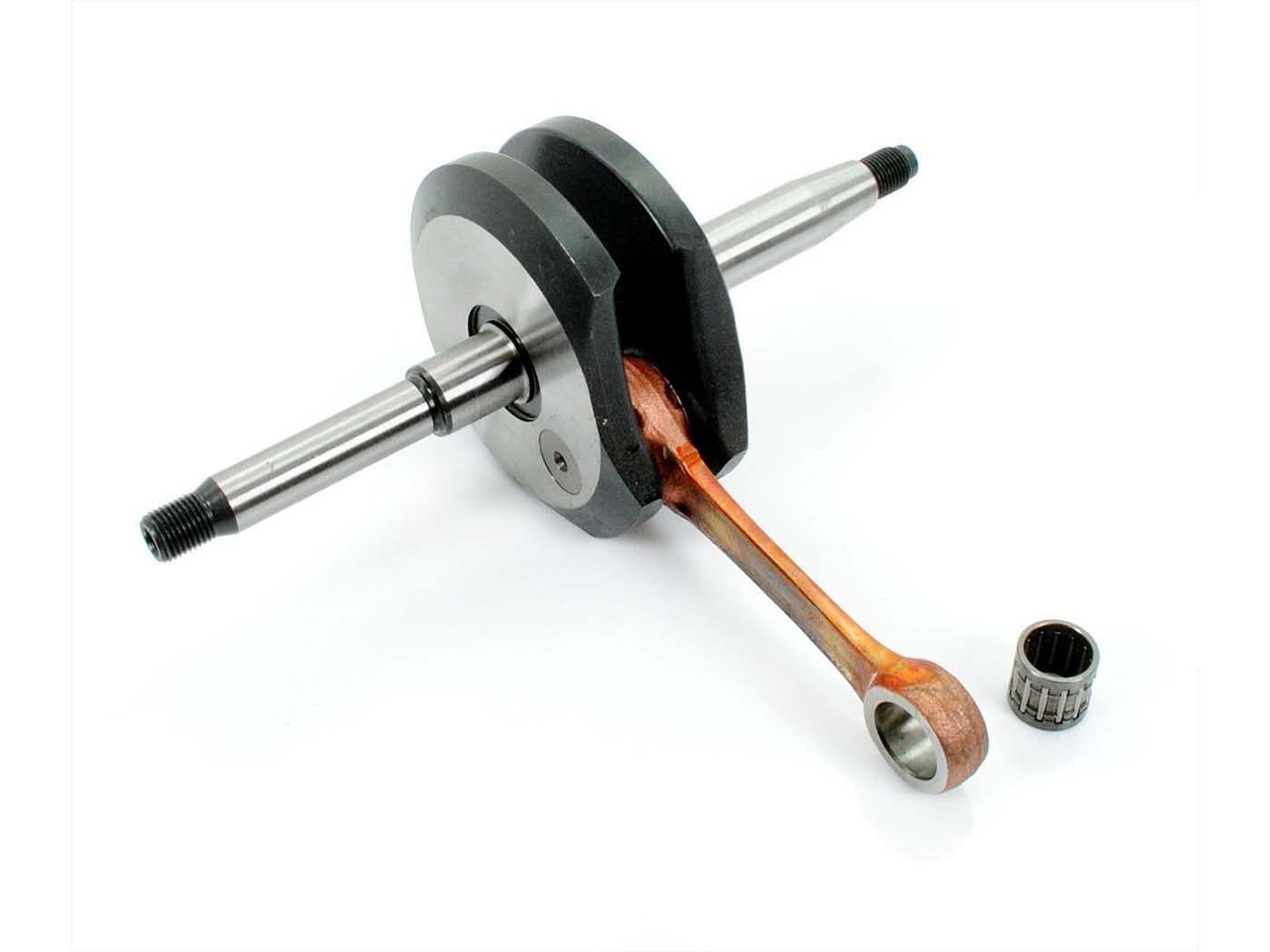 Alkūninio veleno plieninis 12 mm stūmoklio kaiščio 44 mm eigos adatinis guolis Hercules Prima, KTM, DKW