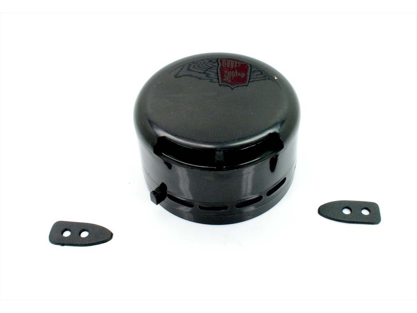 Stulpo rato gaubtas juodas 108mm su laikančiomis gumomis MBK, 51 tipas