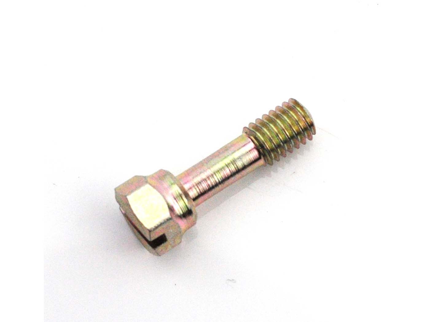 Varžtas Bing karbiuratorių laikančiojo sraigto plieno 40mm, skirtas Zweirad Union type 1/14/96, Kreidler Florett 1/14/99, Puch DS 50, MC VZ 50 V, R M 50V, SE DSV, DS, SE, R, RM, Racing , S, DSVN, Monza, K 53, ILO L77, L79, Zündapp Bergsteiger, su varikliu 267-020, C