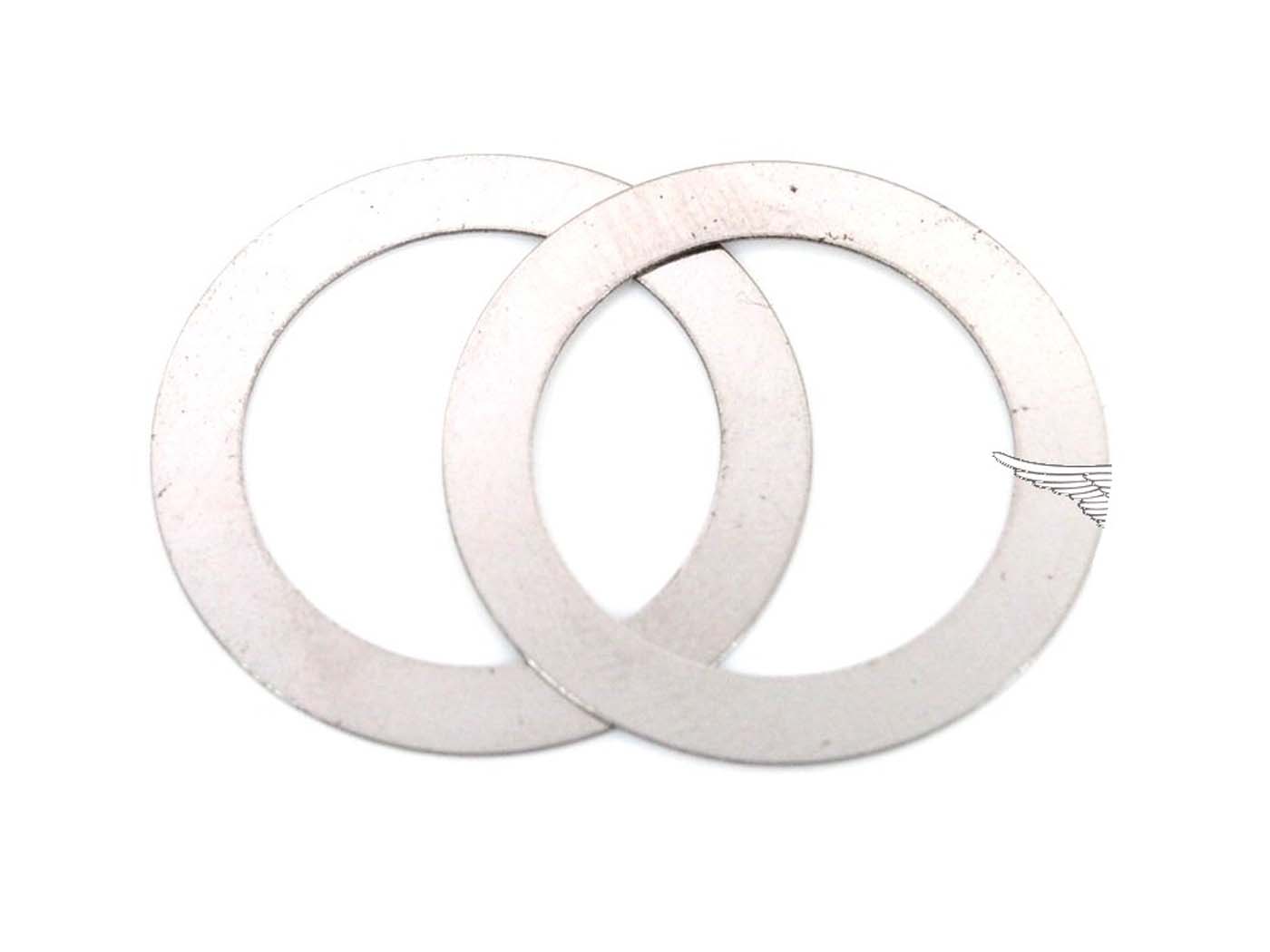 17/24 mm 0,1 mm 2 dalių tarpikliai, skirti Kreidler Florett, Flory, RS, RMC, LF, LH, Eiertank, Super 4, TM, Zündapp C 50 Type 441