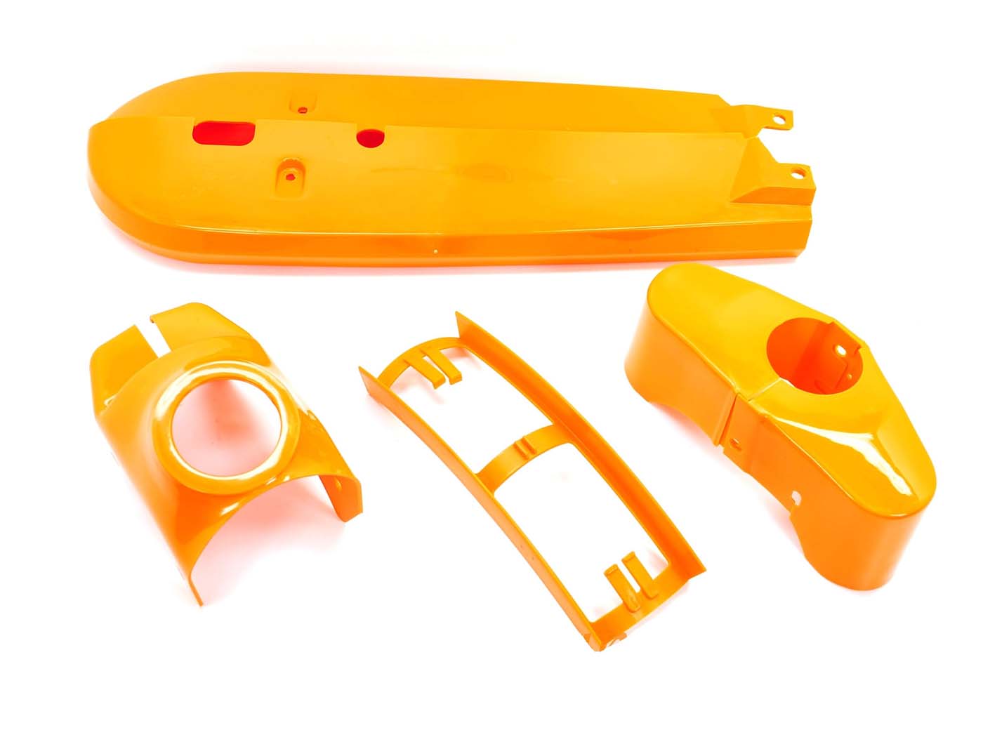 Oranžinės spalvos plastikinis gaubtų komplektas 4 dalių Kreidler Florett RS, RM, GT