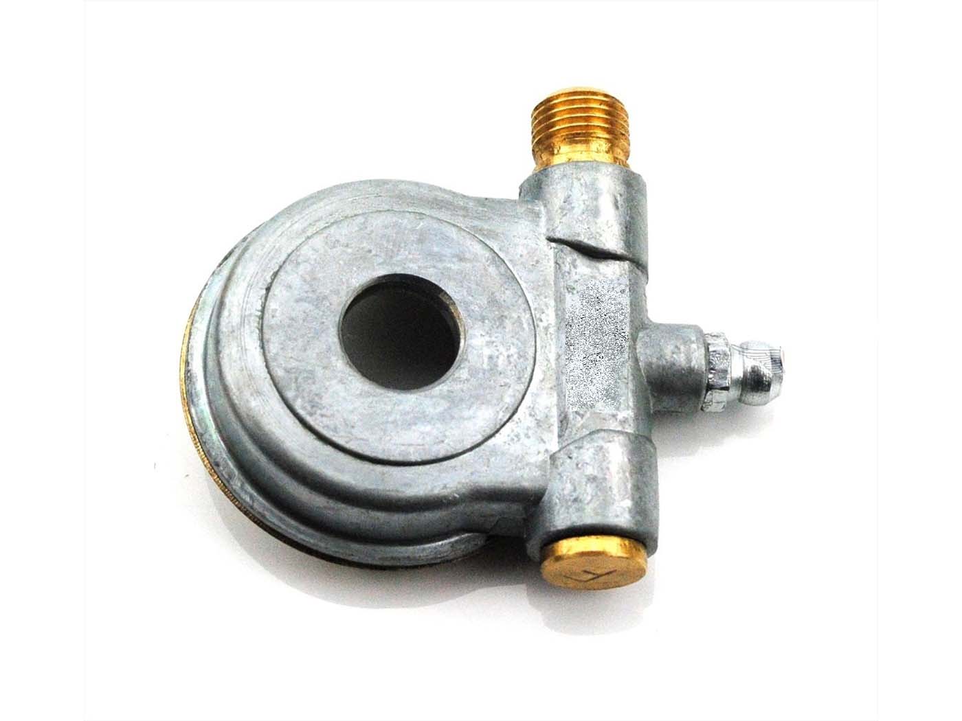 Spidometro reduktorius tarpiklio įvorės anga 11 mm išorinis skersmuo apytiksl. 39 mm vidinis skersmuo 22 mm plotis 13 mm vairuotojo atstumas 32 mm, skirtas Zündapp Bergsteiger M 25, 50 tipo 434 mopedui