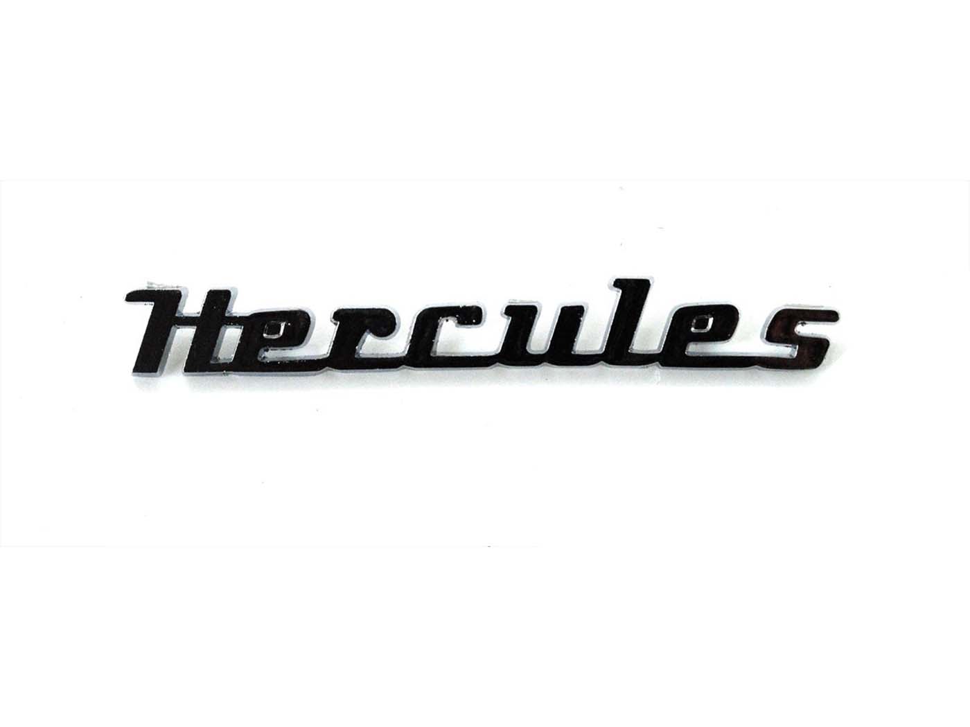 Šoninio viršelio užrašas metalinis 80x10mm montavimo atstumas 49mm Hercules, K 50, 50 Super, Super Sport, MK 4, Type 103