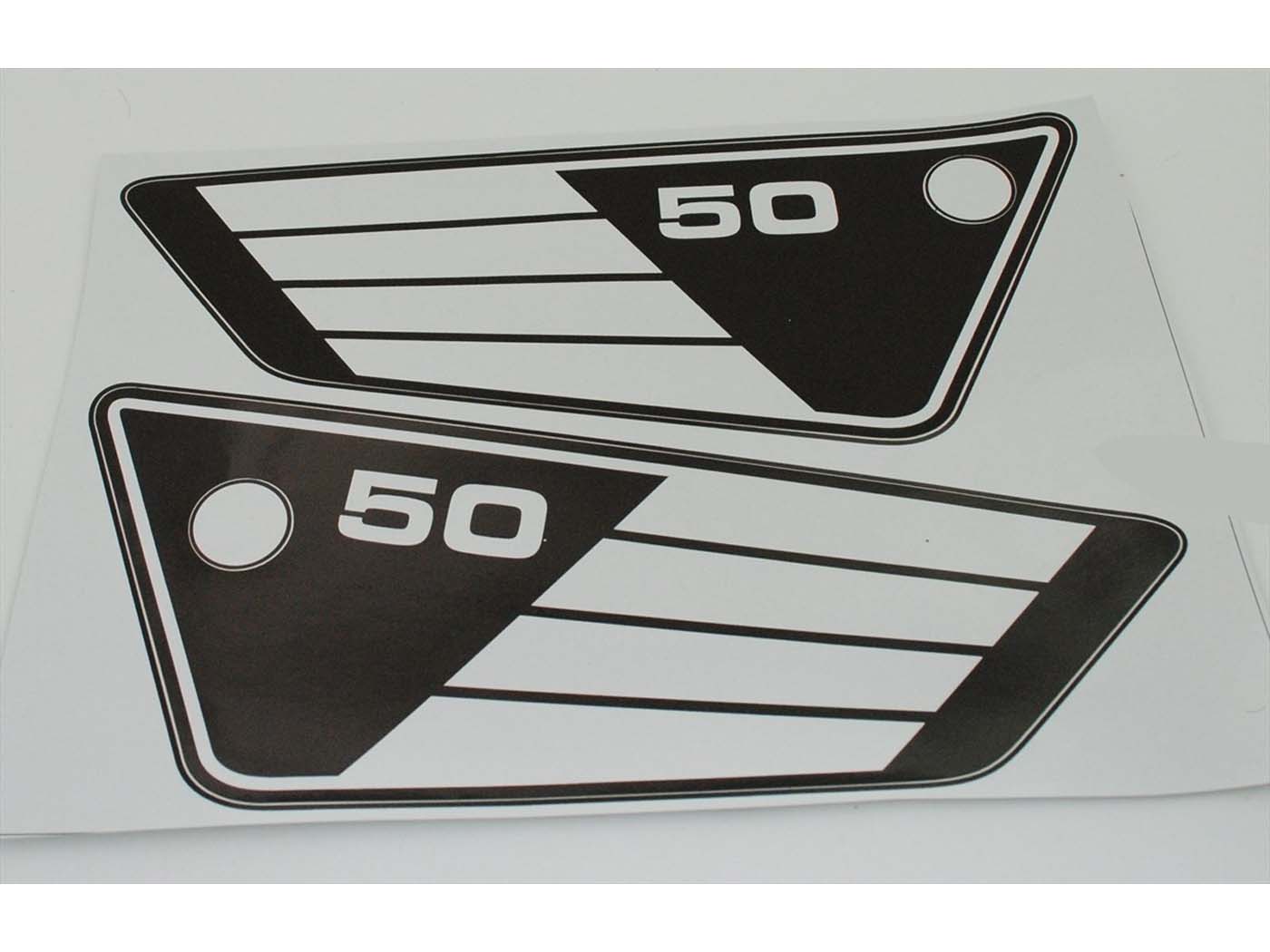 Šoninio dangtelio lipdukas 100 mm 270 mm, skirtas Yamaha FS 1 Mokick, RD 50
