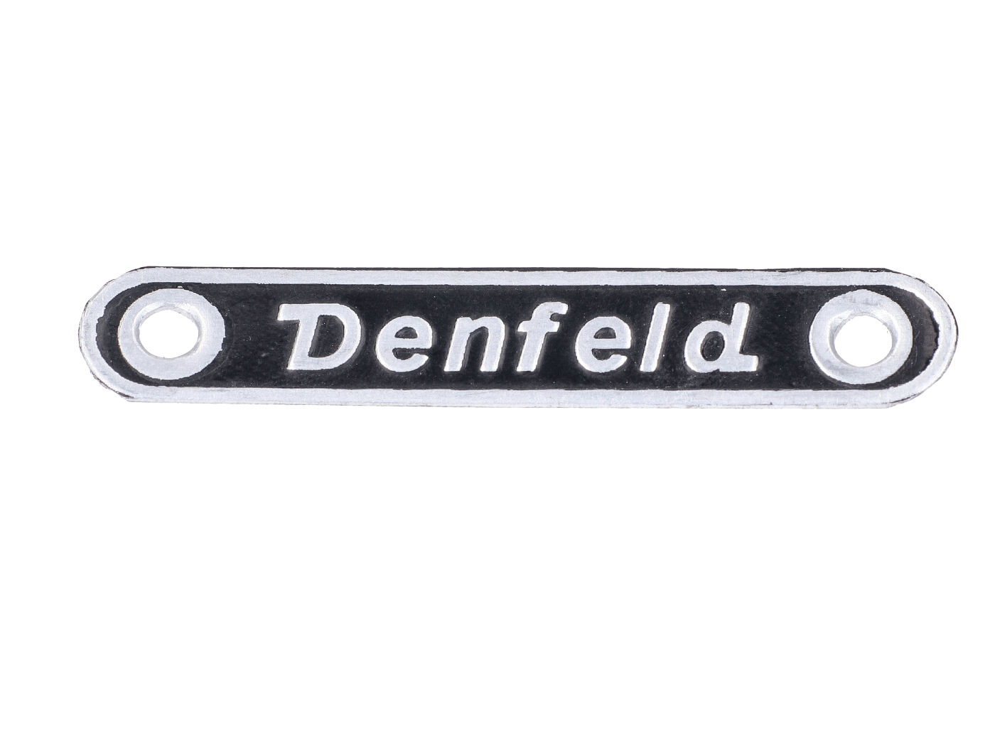 Emblema Denfeld aliuminio 58mm juoda, skirta Zündapp, Kreidler, Hercules, Puch, Miele, DKW, KTM, Rixe, Zweirad Union, NSU mopedui, mopedui, mokick