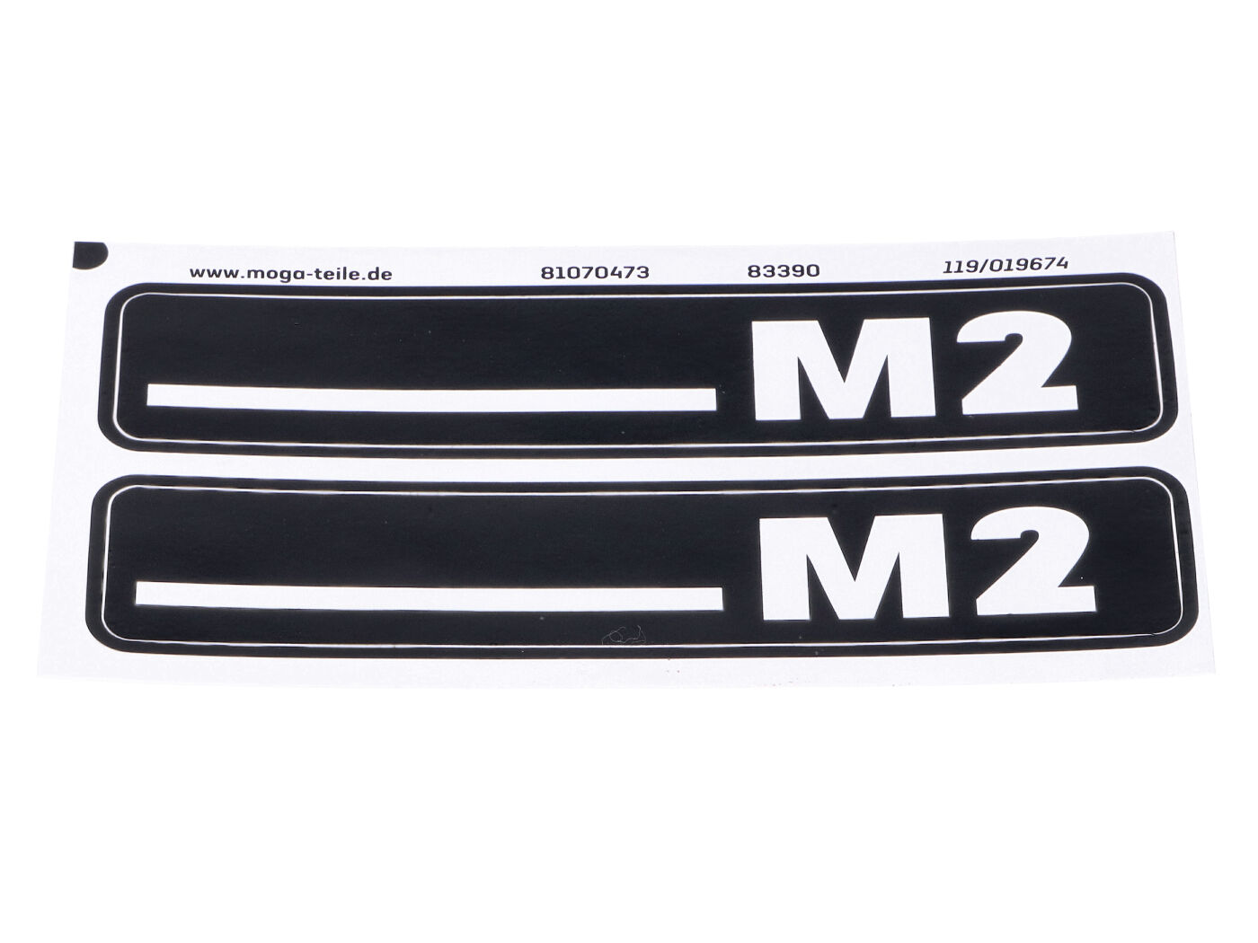 Lipdukų komplektas MOGA 2 vnt 105mm x 21mm, skirtas Hercules M