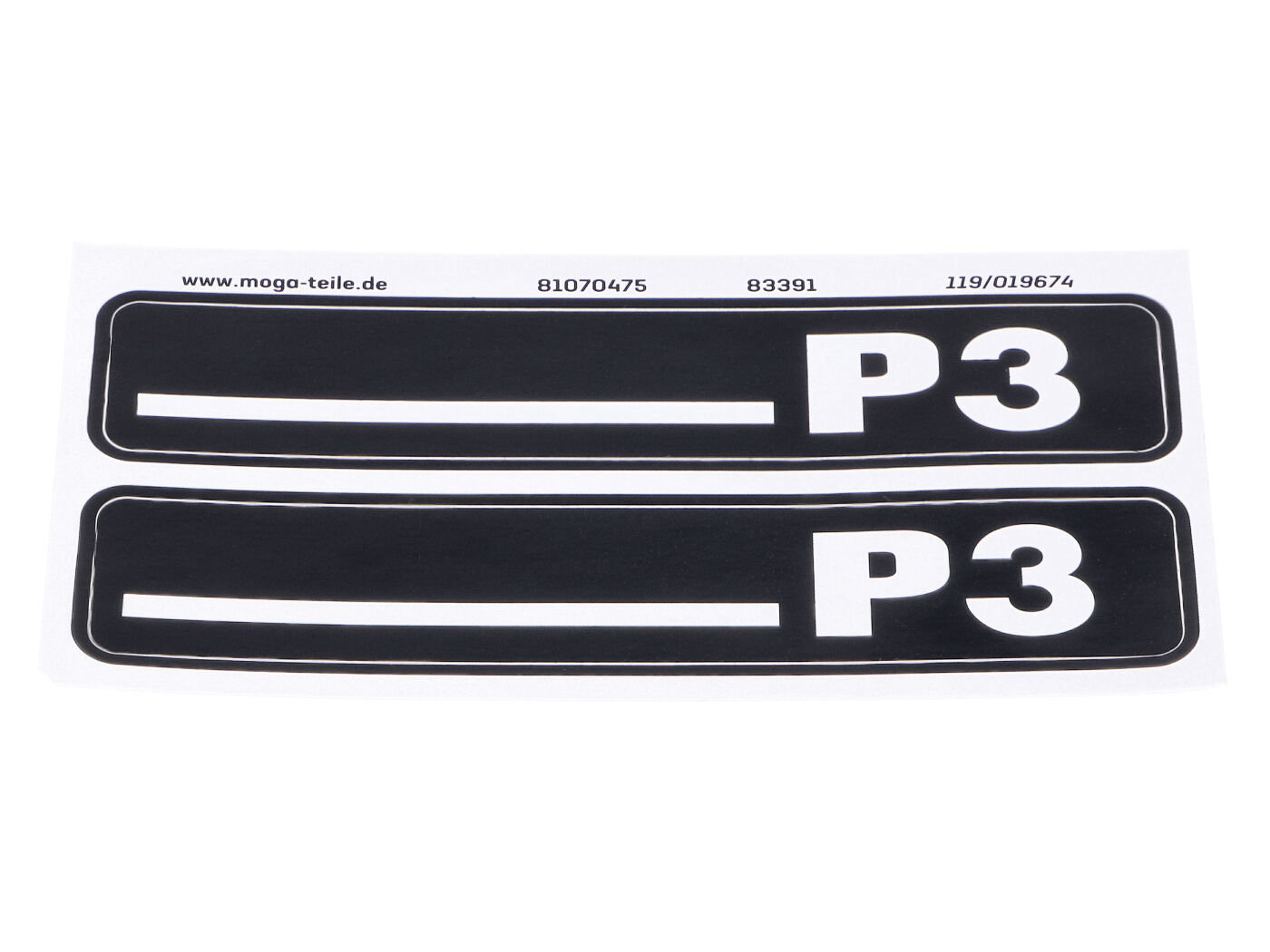 105 mm x 21 mm lipdukų komplektas, skirtas Hercules Prima 3