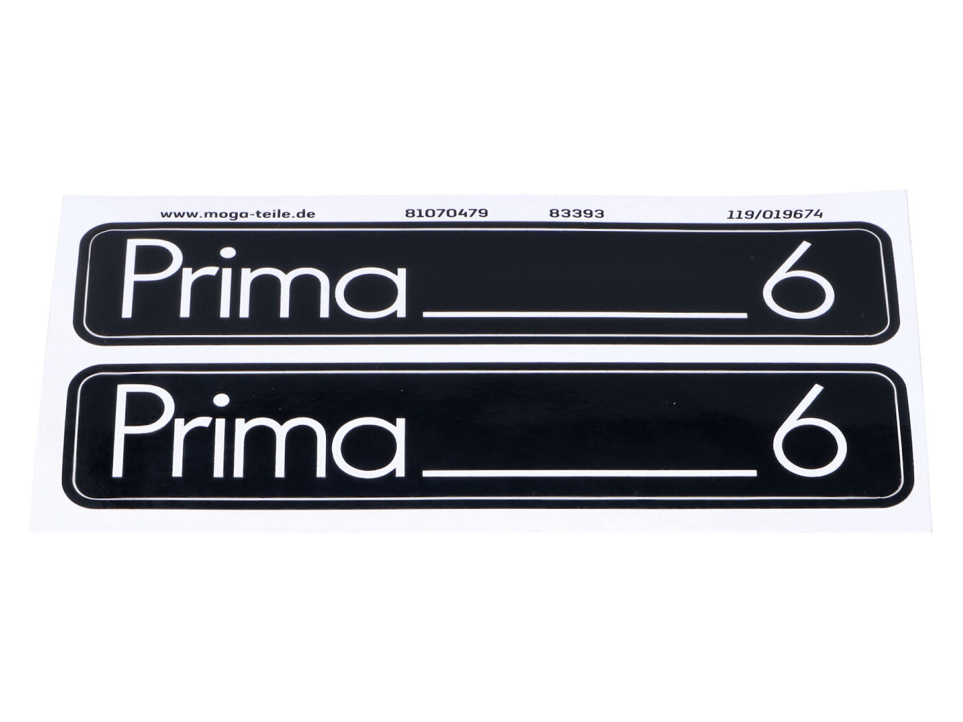 Lipdukų komplektas MOGA 2 vnt 105mm x 21mm, skirtas Hercules Prima 6