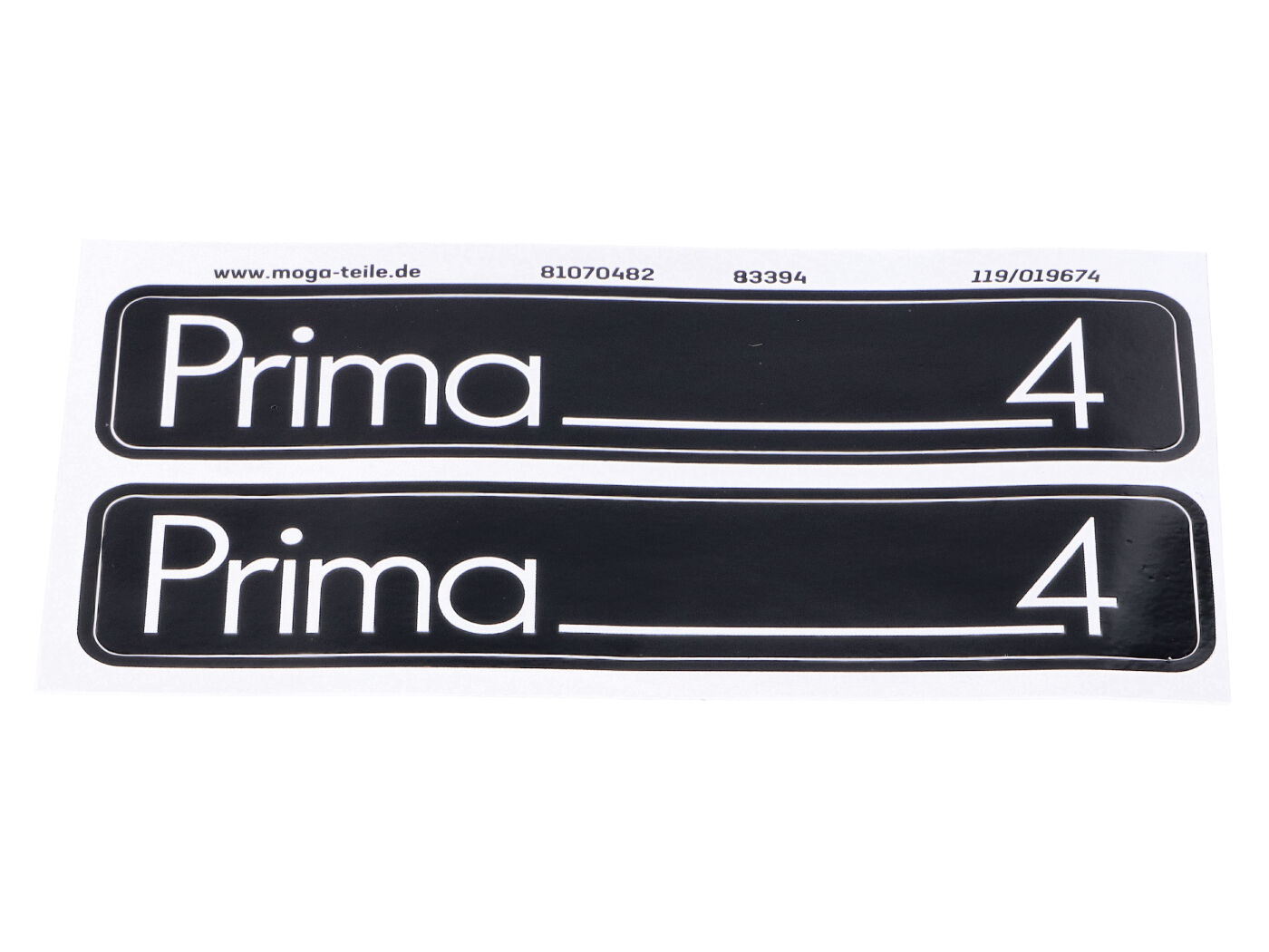 Lipdukų komplektas MOGA 2 vnt 105mm x 21mm, skirtas Hercules Prima 4
