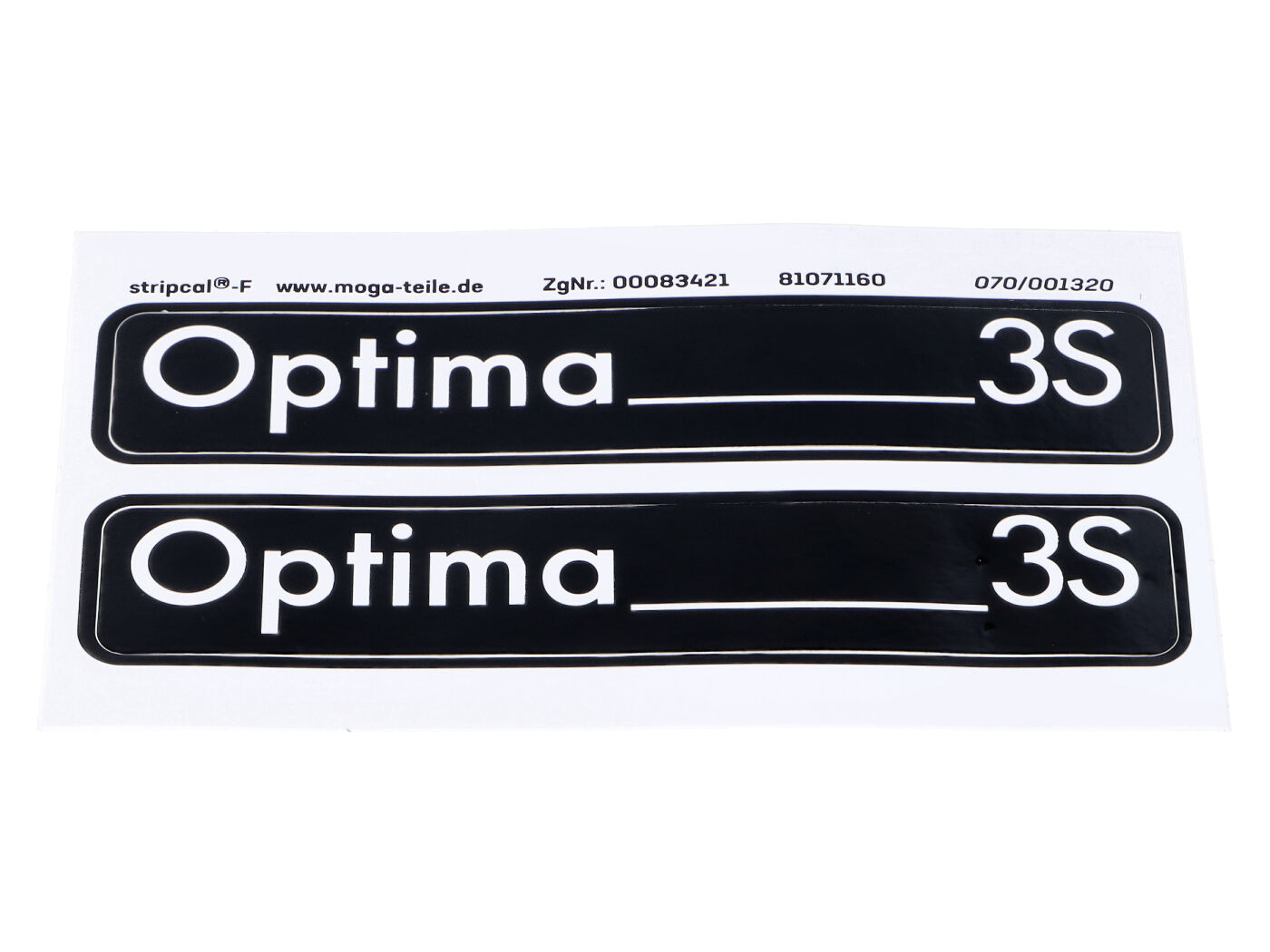 Lipdukų komplektas MOGA 2 vnt 105mm x 21mm, skirtas Hercules Optima 3S