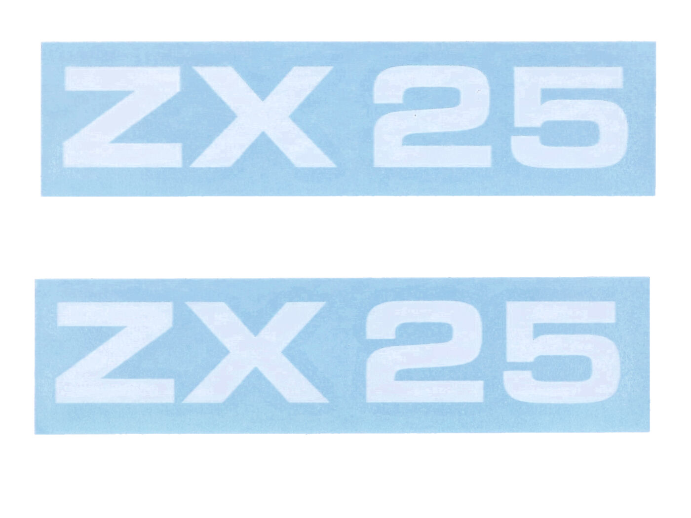 Lipdukų komplektas MOGA 2 dalys plotis 95mm aukštis 17mm, skirtas Zündapp ZX 25