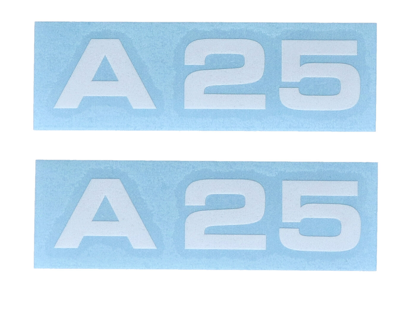 Lipdukų komplektas MOGA 2 dalių pločio 74mm aukščio 17mm mopedui mokick
