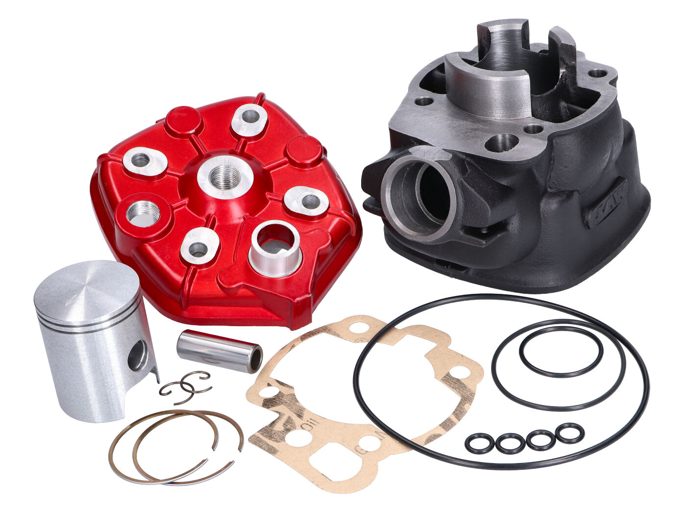Cilindro komplektas MVT Iron Max 50cc, skirtas Aprilia RS, Beta RR, Motorhispania, Rieju, Yamaha, Minarelli AM6