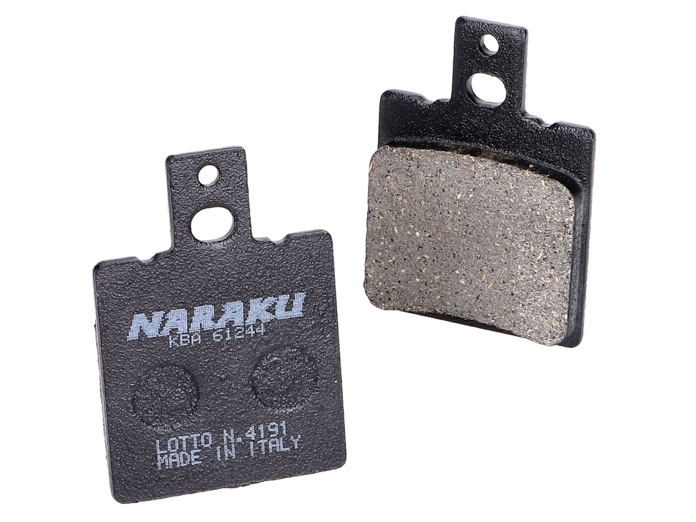 Stabdžių kaladėlės Naraku organic, skirtos Aprilia AF1, RS 125, Keeway, Hyosung Boomer