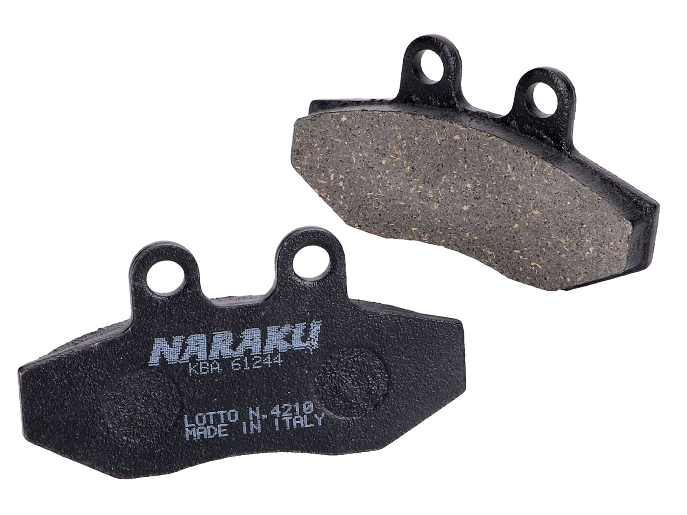 Stabdžių kaladėlės Naraku organic, skirtos MBK Flame XC125, Yamaha Cygnus XC125