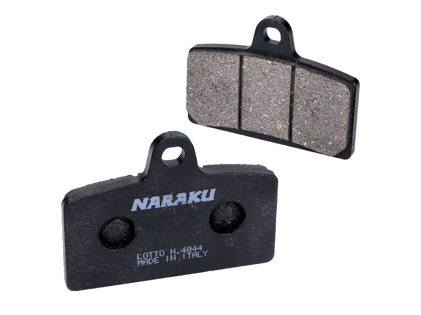Stabdžių kaladėlės Naraku organic, skirtos Aprilia RS, RS4, Derbi GP1, GPR, MH KN1, KN2, R