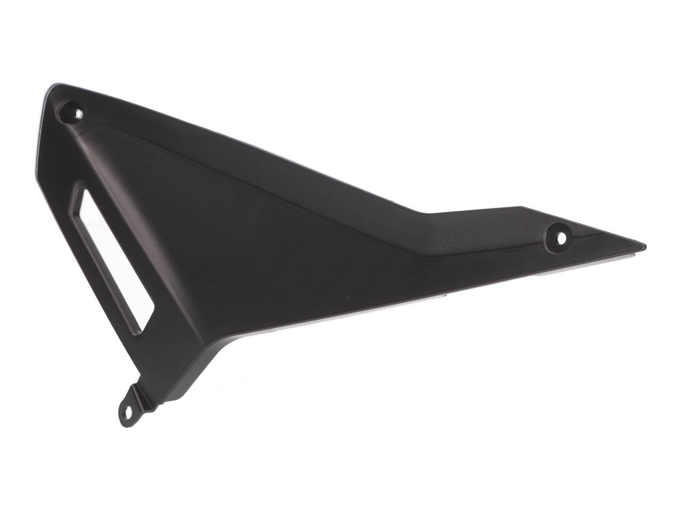 šoninis dangtelis dešinysis priekinis OEM juodas, skirtas Aprilia RX, SX, Derbi Senda, Gilera RCR, SMT 50 Euro4 2018-