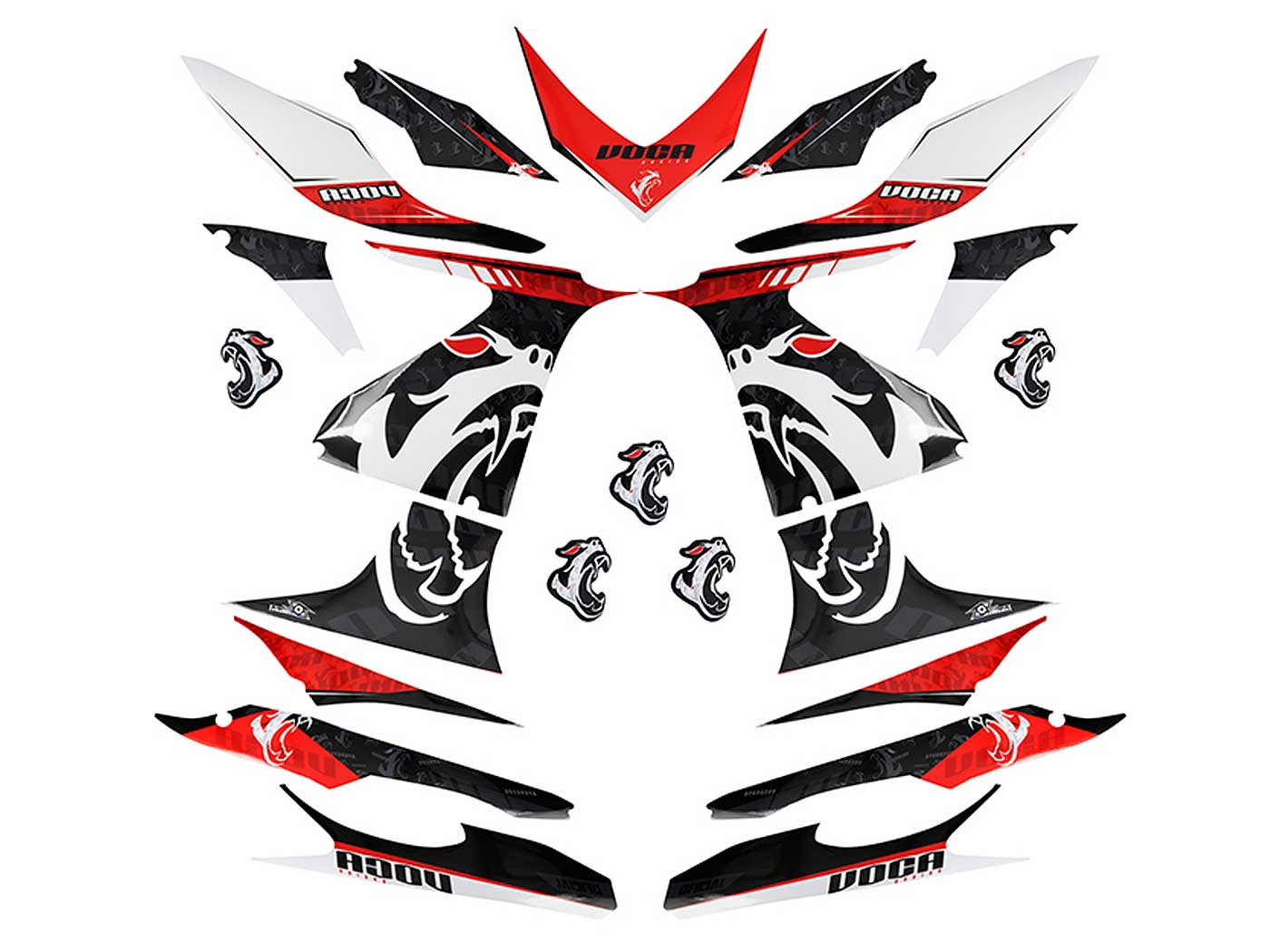 VOCA Racing lipdukų komplektas Yamaha Aerox, MBK Nitro -2013