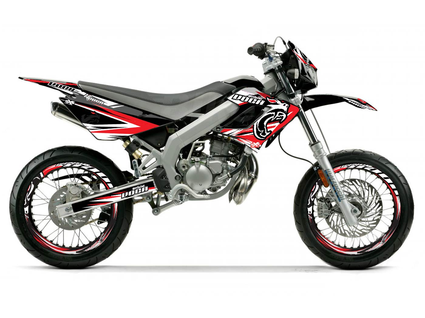 lipdukų komplektas VOCA Racing, skirtas Derbi Senda DRD Racing 04-09