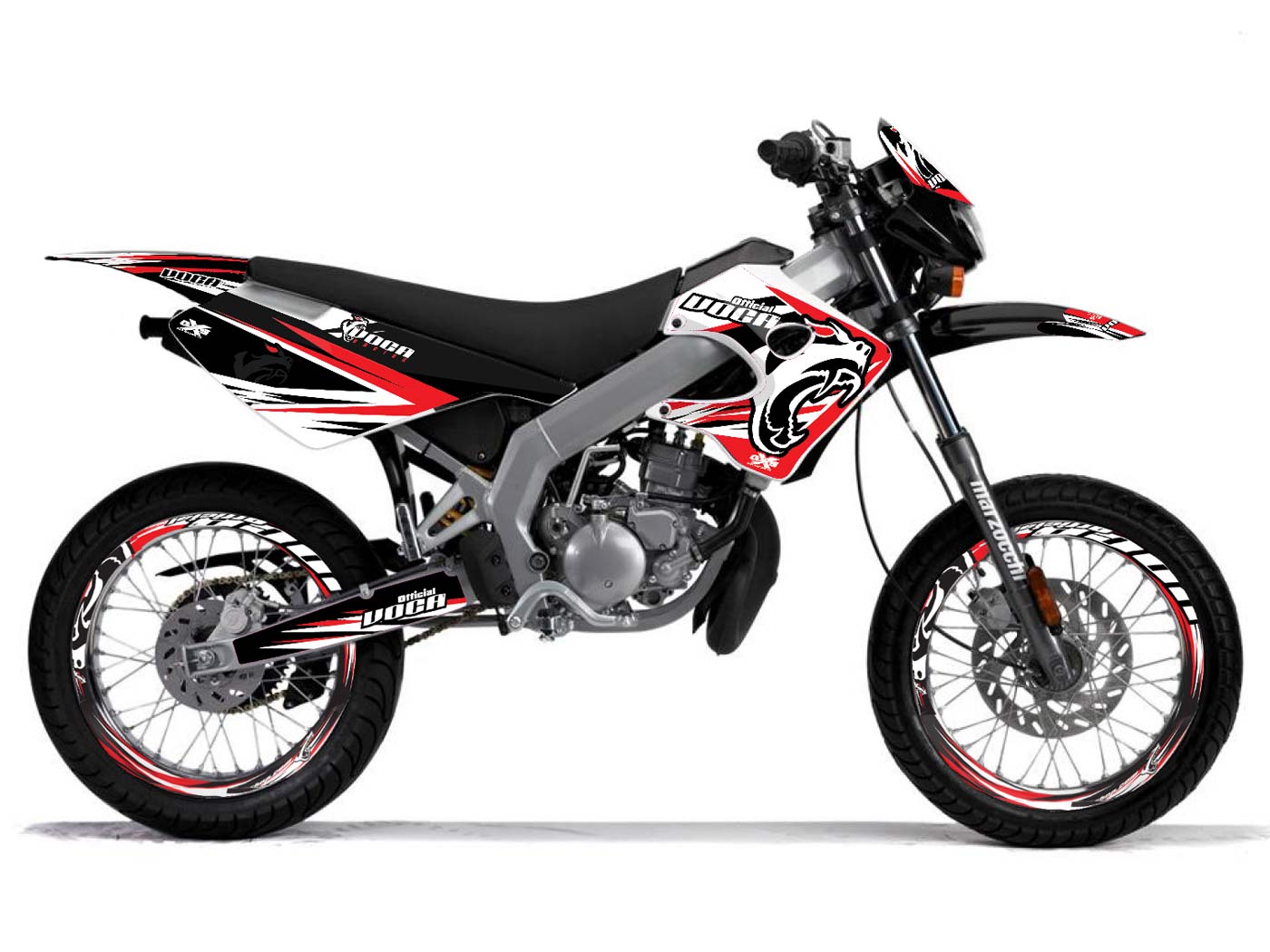 lipdukų komplektas VOCA Racing, skirtas Derbi Senda X-Race SM 03-07