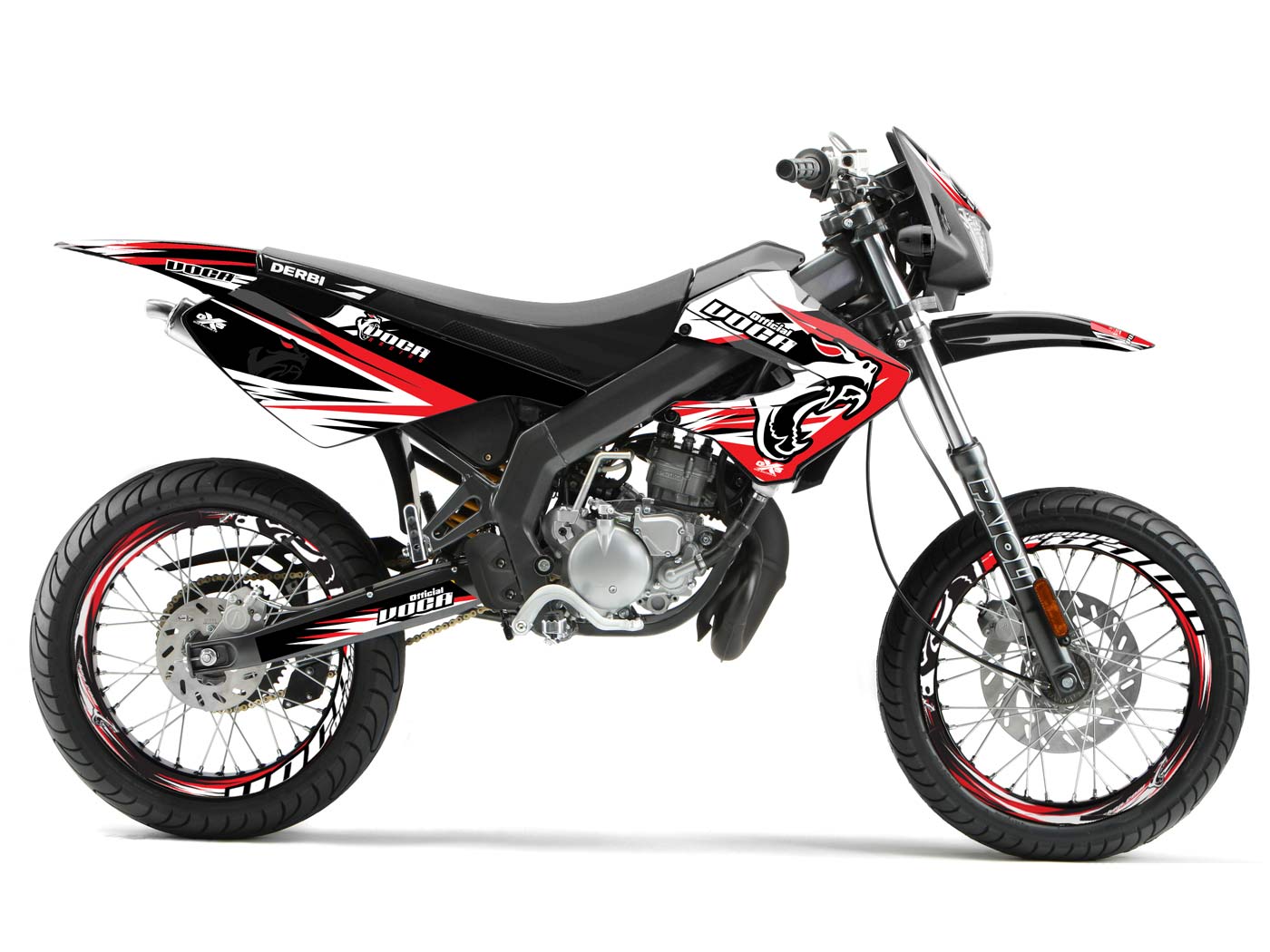 lipdukų komplektas VOCA Racing, skirtas Derbi Senda X-Treme 03-09