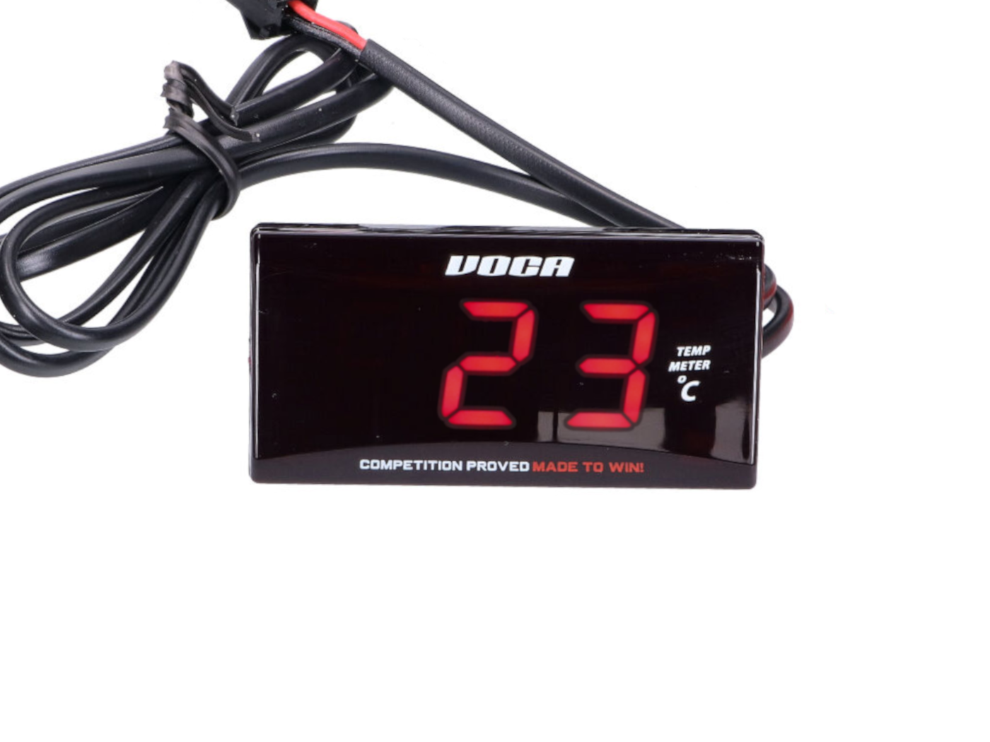 temperatūros ekranas VOCA Racing TEMP METER 0-120ºC, raudona