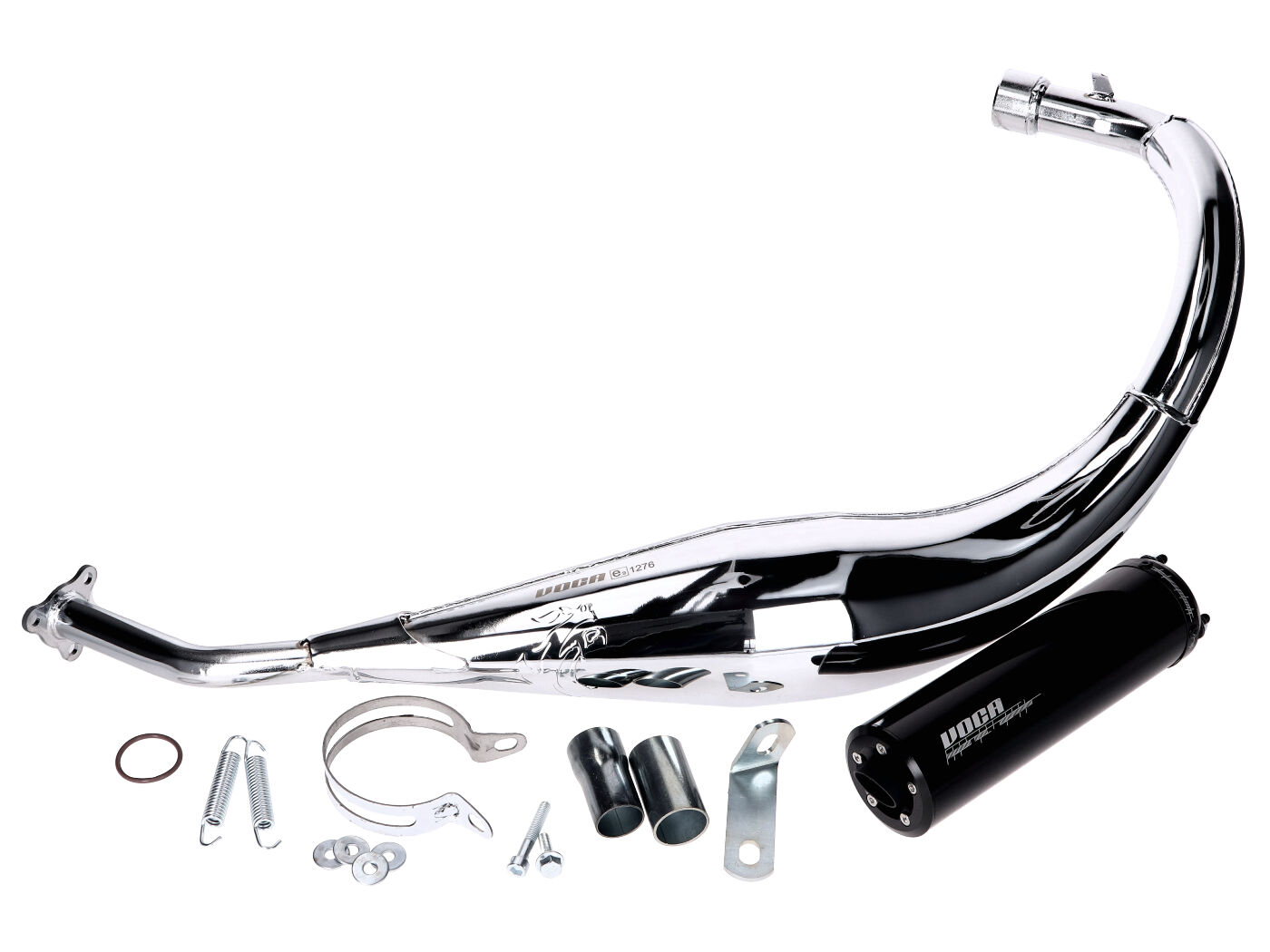 Duslintuvas VOCA Chromuotas 50/70cc juodas duslintuvas skirtas Sherco 50 SM-R, SE-R 2014-