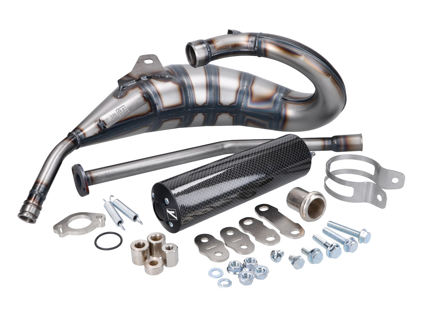 išmetimo Yasuni Cross Carbon ieškokite Aprilia RX, SX, Derbi R, SM, Gilera RCR, SMT 50cc 2 taktų EBE, EBS, D50B0 variklio