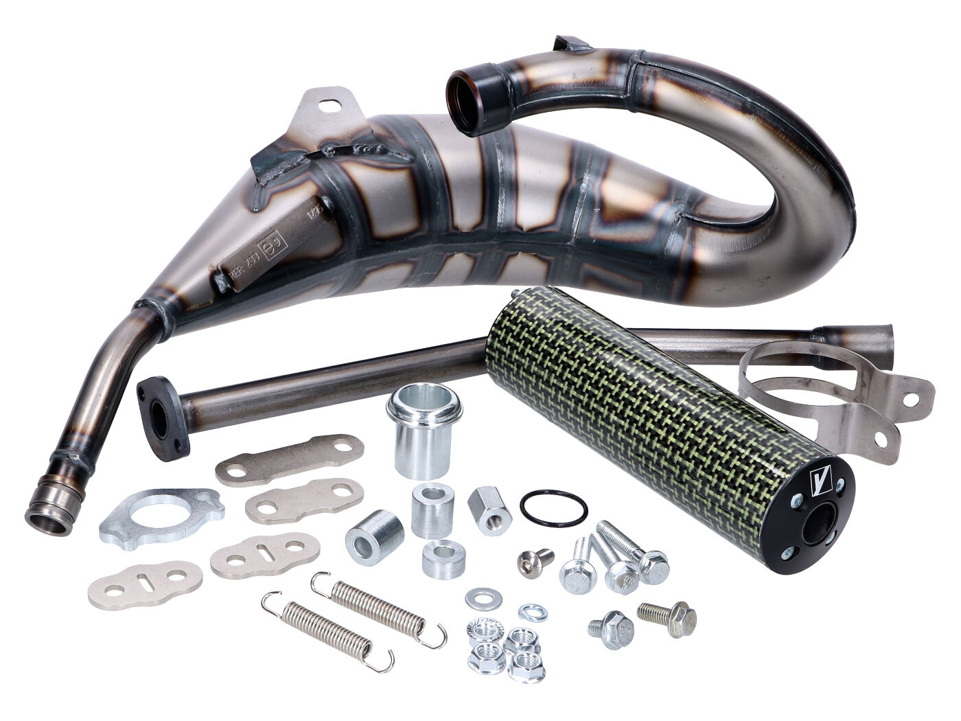 išmetimo Yasuni Cross HM MAX Carbon Look / aramido dizainas, skirtas Aprilia RX, SX, Derbi R, SM, Gilera RCR, SMT