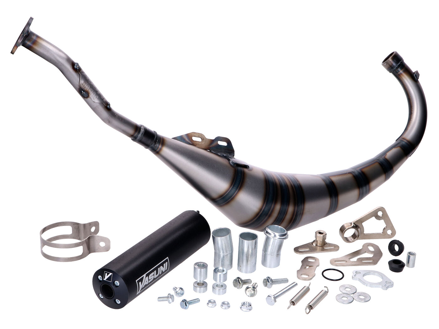 juodas Duslintuvas Yasuni R2 MAX PRO, skirtas Aprilia RS 50, Yamaha MBK TZR 50, Rieju RS2, RS3 Naked, Pro Minarelli AM6